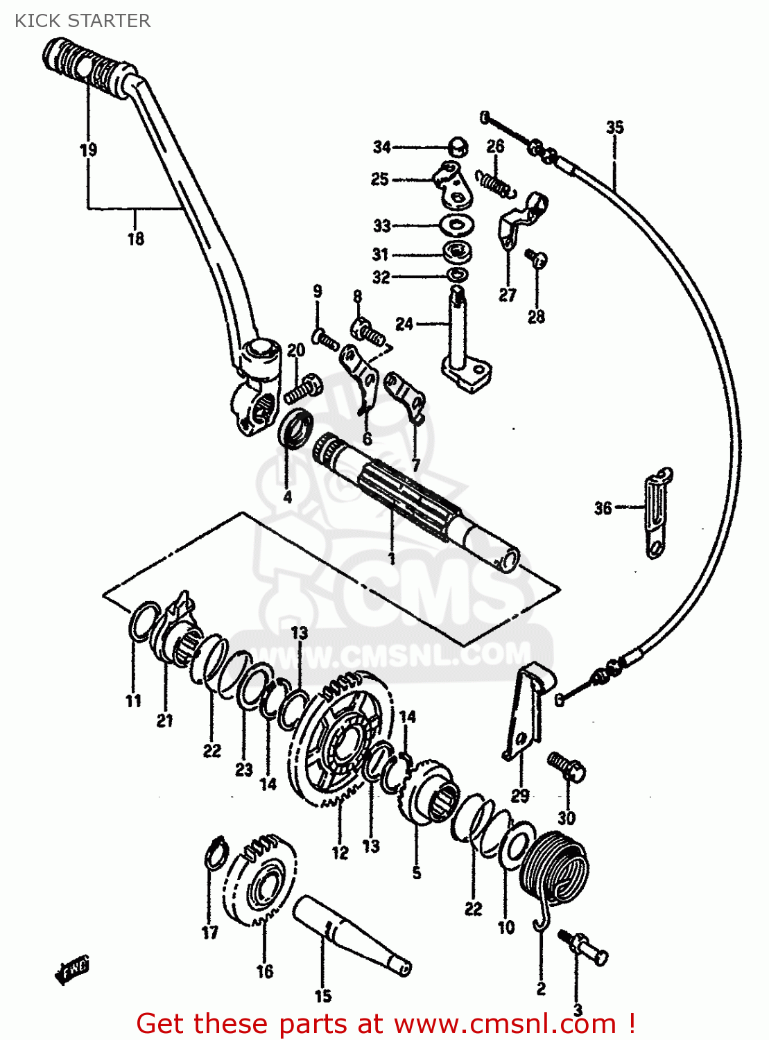 KICK STARTER DR600SU 1986 (G) GERMANY (E22)