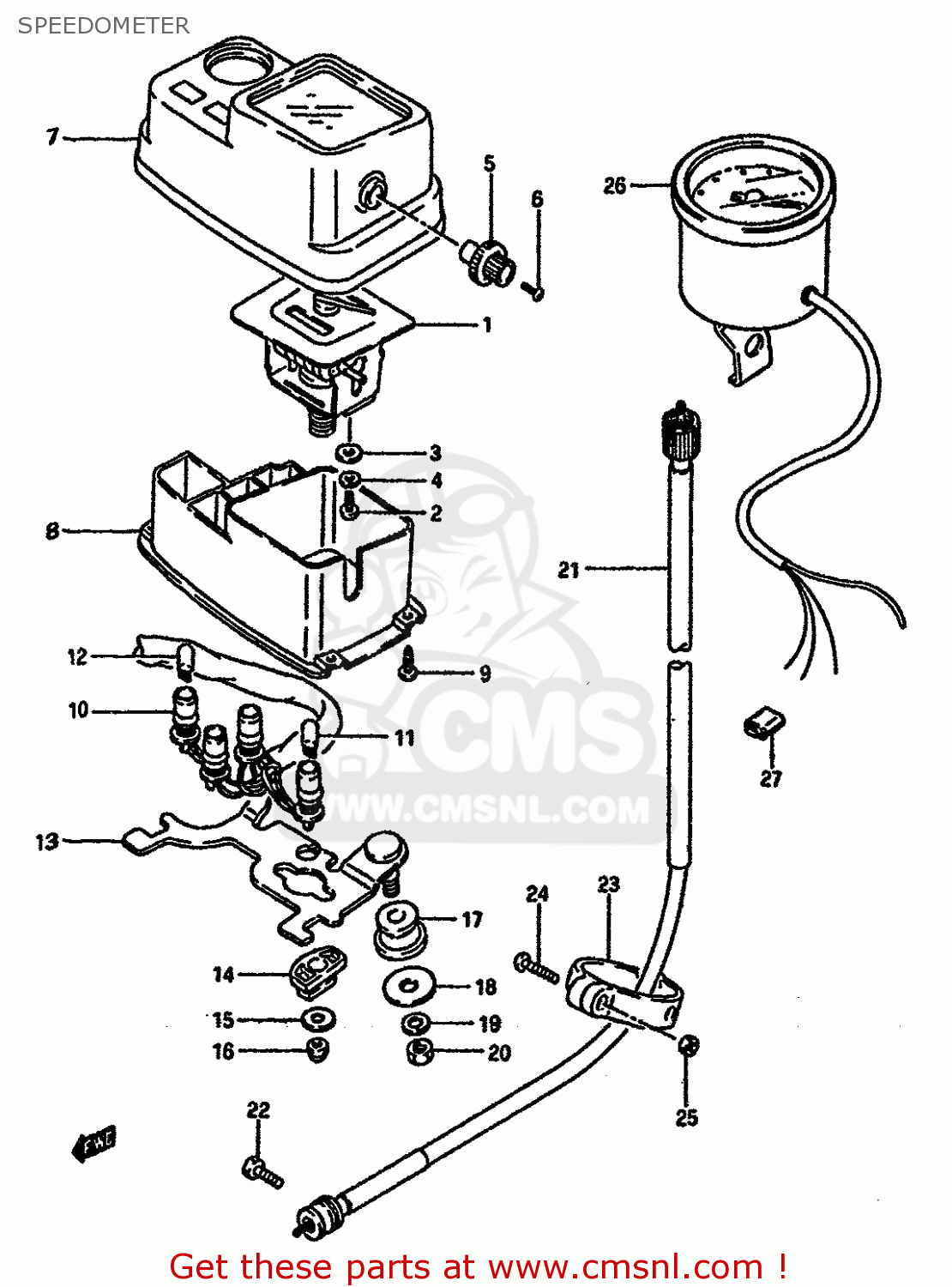 SPEEDOMETER DR600SU 1986 (G) GERMANY (E22)