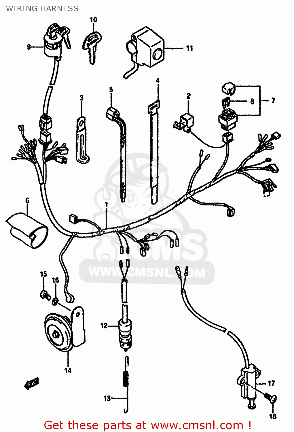 WIRING HARNESS DR600SU 1986 (G) GERMANY (E22)