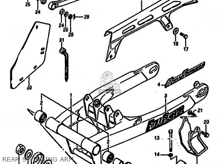 REAR SWINGING ARM - DR600SU 1986 (G) GERMANY (E22)