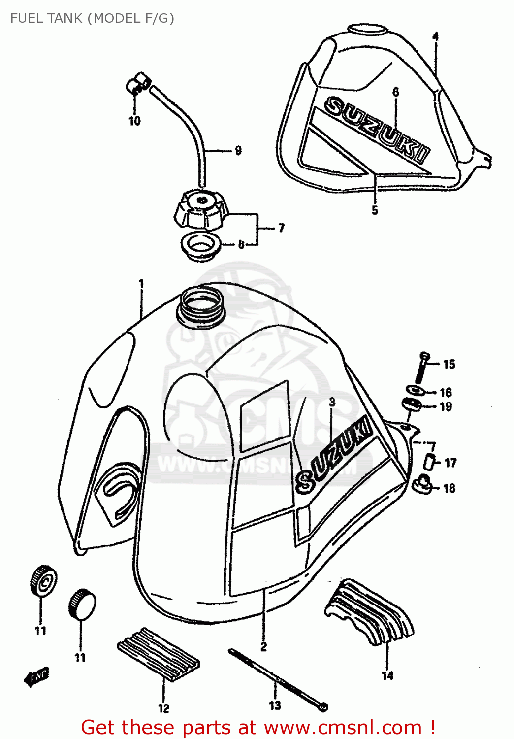 FUEL TANK (MODEL F/G) DR600SU 1987 (H) GERMANY (E22)