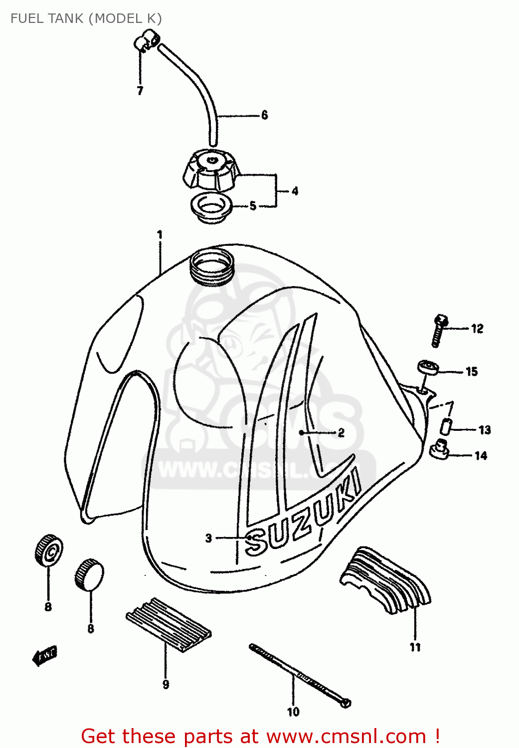 FUEL TANK (MODEL K) DR600SU 1987 (H) GERMANY (E22)
