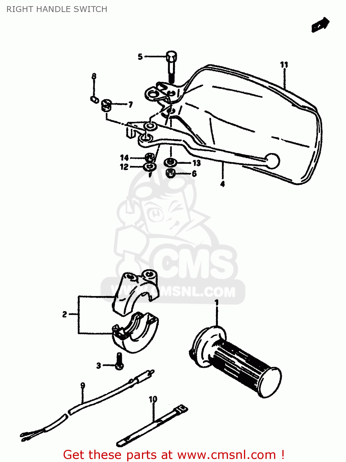 RIGHT HANDLE SWITCH DR600SU 1987 (H) GERMANY (E22)