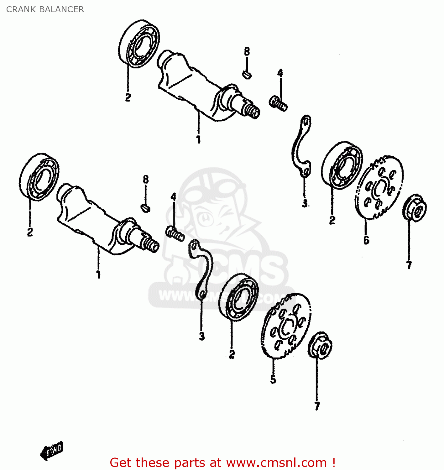 CRANK BALANCER DR600SU 1987 (H) GERMANY (E22)