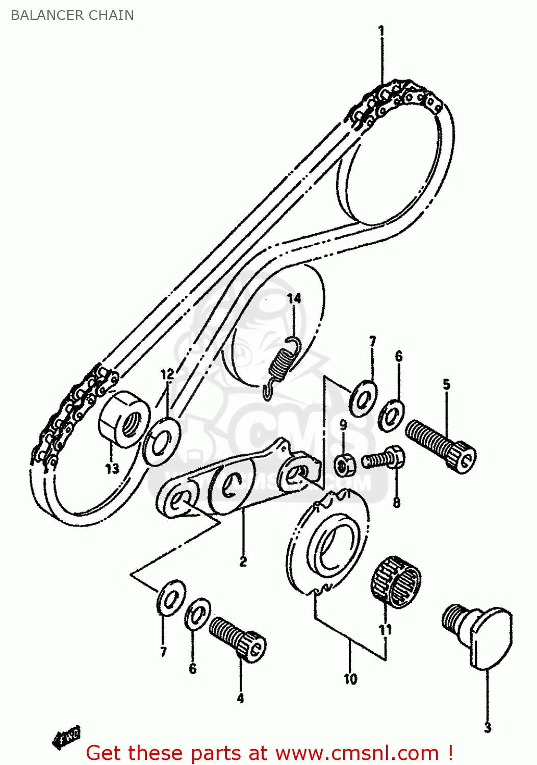 BALANCER CHAIN DR600SU 1987 (H) GERMANY (E22)