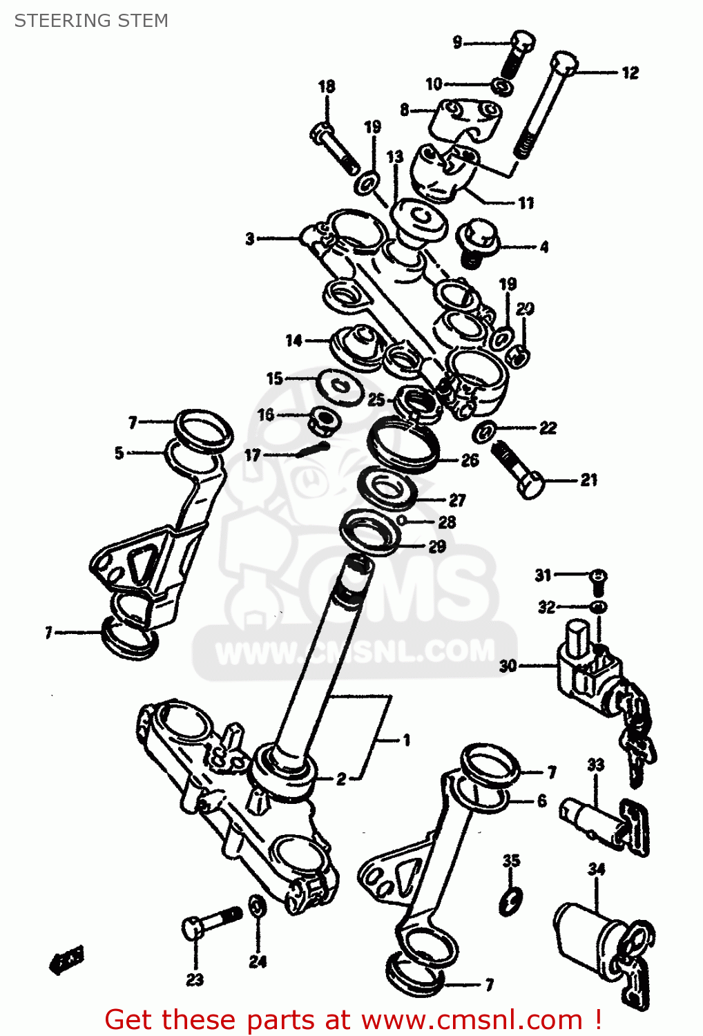 STEERING STEM DR600SU 1988 (J) GERMANY (E22)