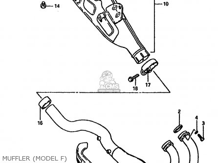 MUFFLER (MODEL F) - DR600SU 1988 (J) GERMANY (E22)