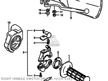 RIGHT HANDLE SWITCH (MODEL H/J/K E18) - DR600SU 1988 (J) GERMANY (E22)
