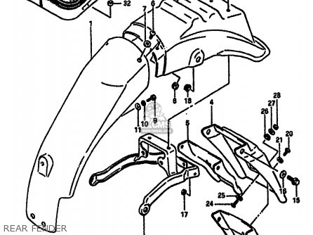 REAR FENDER - DR600SU 1988 (J) GERMANY (E22)