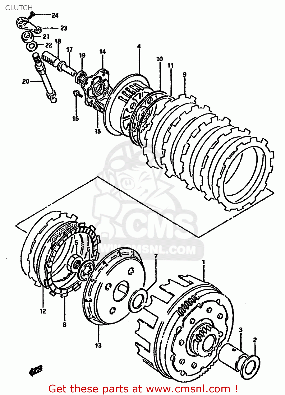 CLUTCH DR600SU 1989 (K) GERMANY (E22)