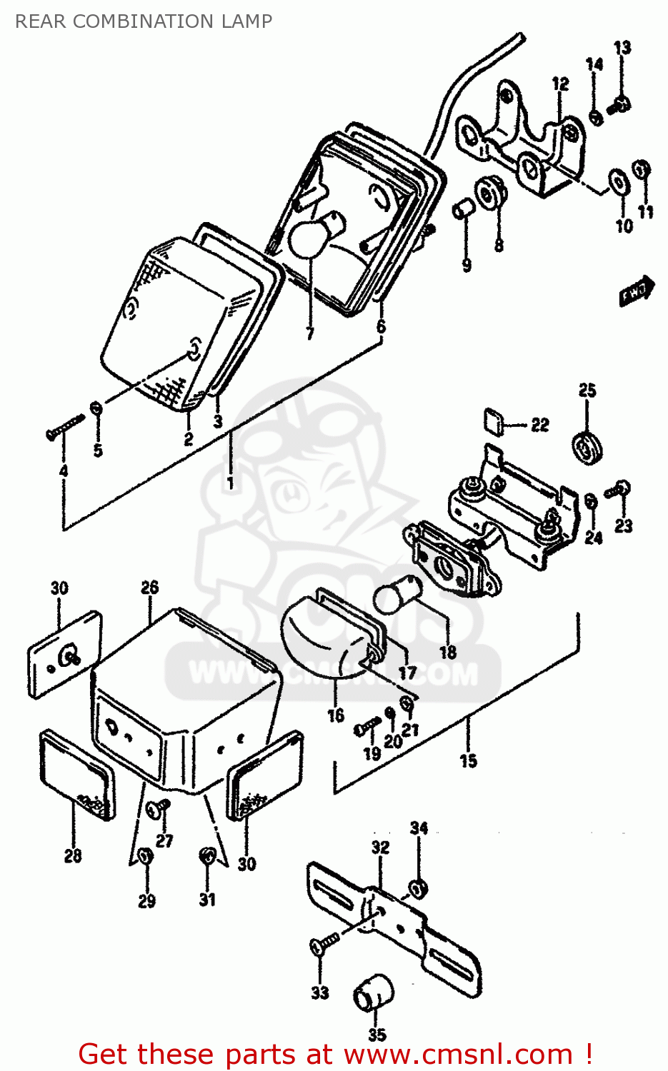 REAR COMBINATION LAMP DR600SU 1989 (K) GERMANY (E22)