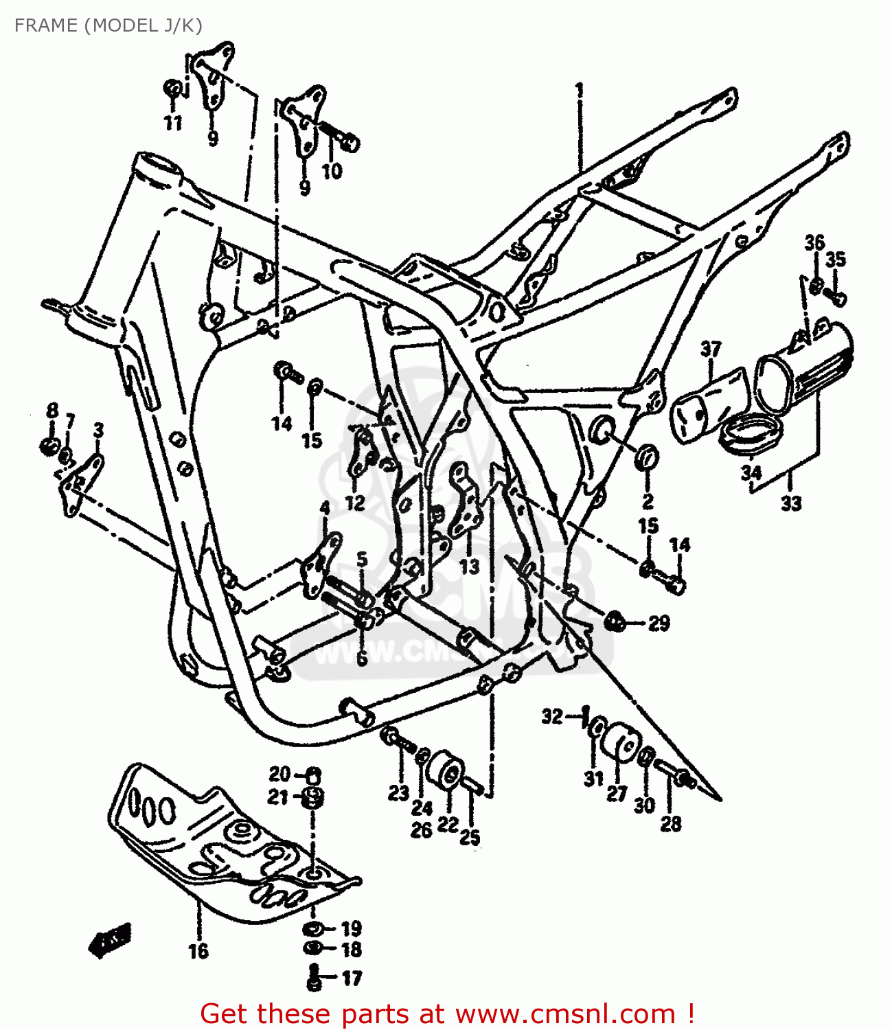 FRAME (MODEL J/K) DR600SU 1989 (K) GERMANY (E22)