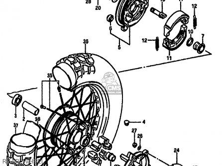 REAR WHEEL - DR600SU 1989 (K) GERMANY (E22)