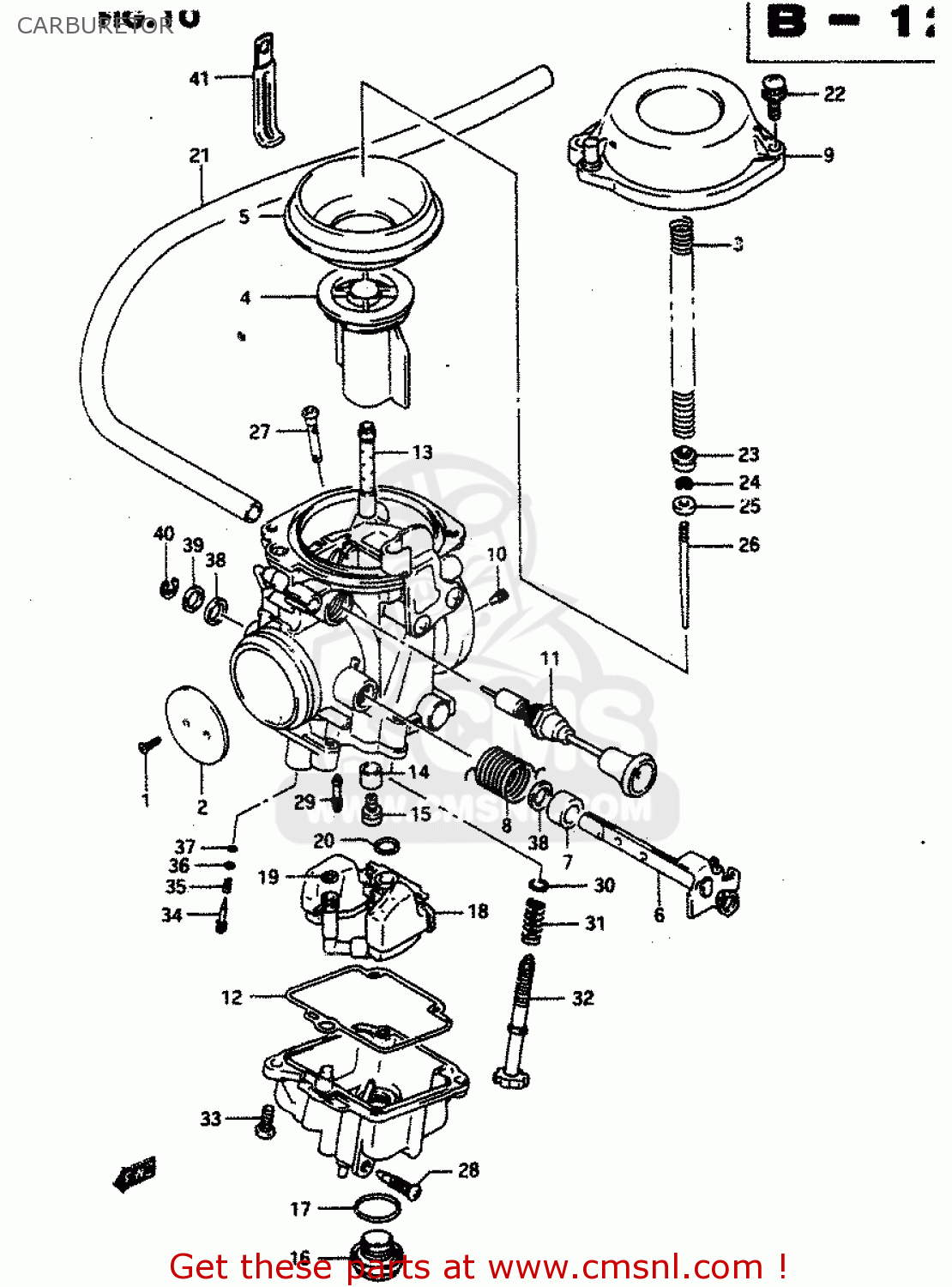 CARBURETOR DR650R 1990 (L) (E2 E4 E15 E16 E17 E18 E21 E22 E24 E25 E34 E39 E