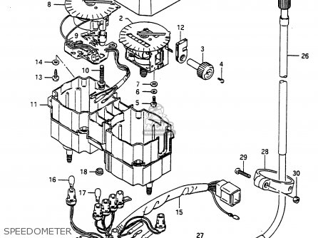 SPEEDOMETER - DR650R 1990 (L) (E2 E4 E15 E16 E17 E18 E21 E22 E24 E25 E34 E39 E