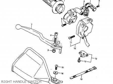 RIGHT HANDLE SWITCH - DR650R 1990 (L) (E2 E4 E15 E16 E17 E18 E21 E22 E24 E25 E34 E39 E
