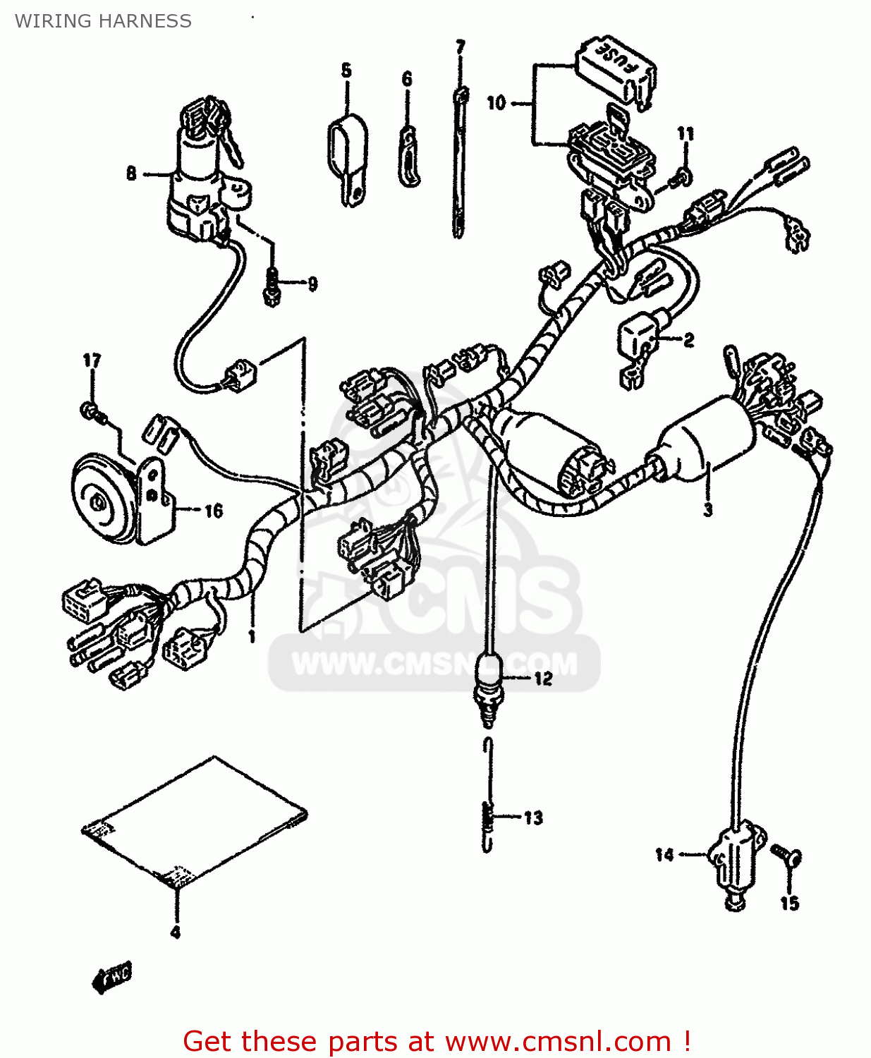 WIRING HARNESS DR650R 1992 (N) (E02 E04 E17 E18 E21 E22 E24 E34 E53)