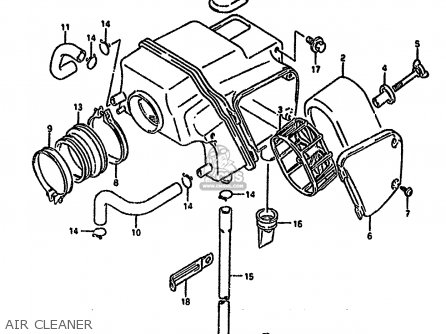 AIR CLEANER - DR650R 1992 (N) (E02 E04 E17 E18 E21 E22 E24 E34 E53)