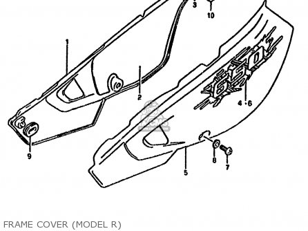 FRAME COVER (MODEL R) - DR650R 1992 (N) (E02 E04 E17 E18 E21 E22 E24 E34 E53)