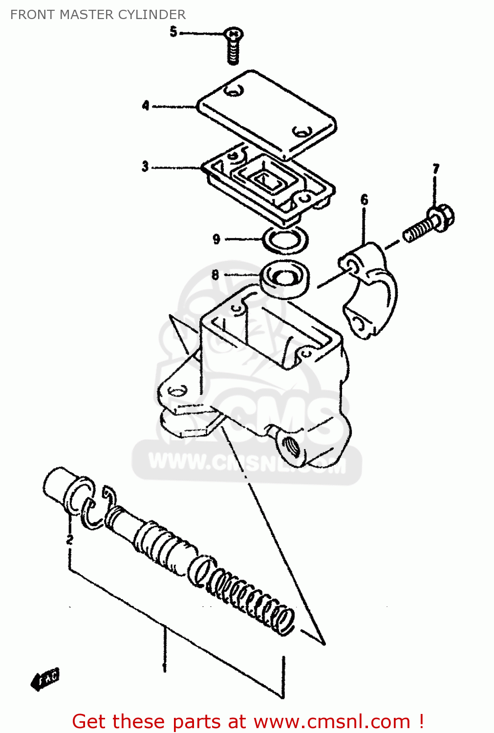 FRONT MASTER CYLINDER DR650R 1993 (P) (E04 E17 E18 E21 E22 E24 E34 E53)
