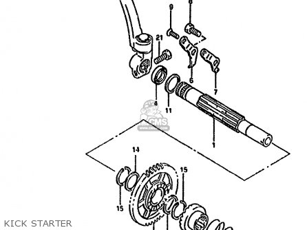 KICK STARTER - DR650R 1993 (P) (E04 E17 E18 E21 E22 E24 E34 E53)