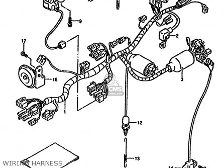 WIRING HARNESS - DR650R 1993 (P) (E04 E17 E18 E21 E22 E24 E34 E53)