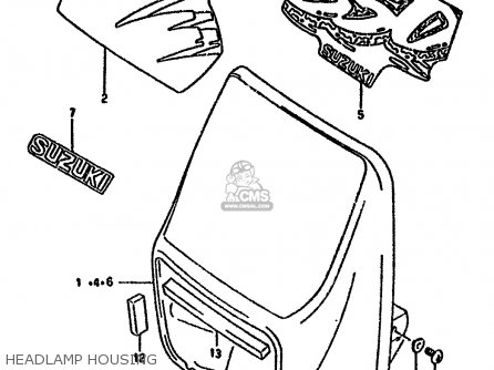 HEADLAMP HOUSING - DR650R 1993 (P) (E04 E17 E18 E21 E22 E24 E34 E53)