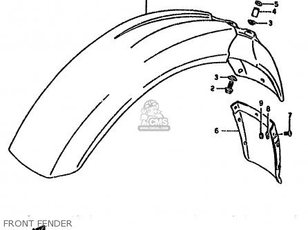 FRONT FENDER - DR650R 1993 (P) (E04 E17 E18 E21 E22 E24 E34 E53)