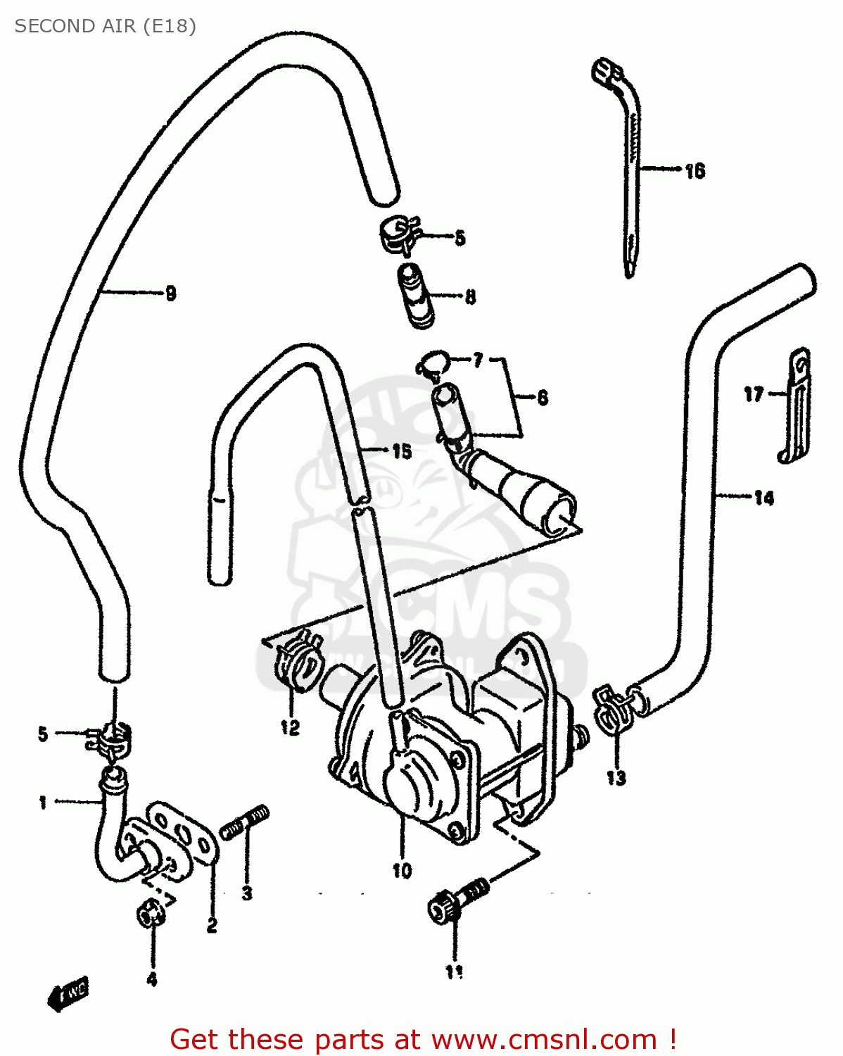 SECOND AIR (E18) DR650R 1994 (R) (E04 E21 E22 E53)
