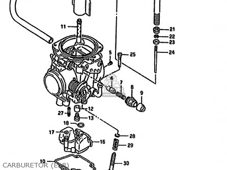 CARBURETOR (E18) - DR650R 1994 (R) (E04 E21 E22 E53)
