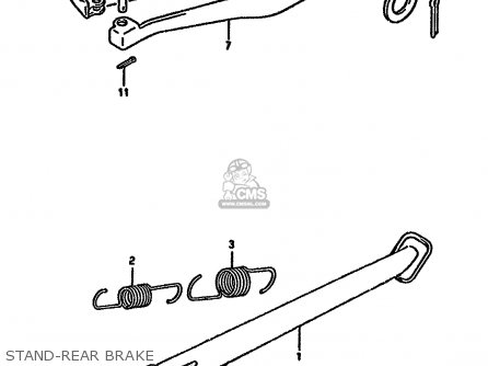 STAND-REAR BRAKE - DR650R 1994 (R) (E04 E21 E22 E53)