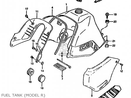 FUEL TANK (MODEL R) - DR650R 1994 (R) (E04 E21 E22 E53)