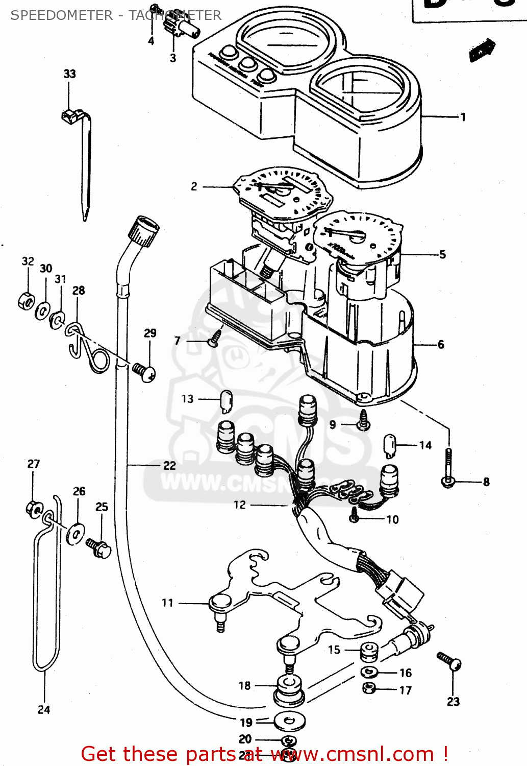 SPEEDOMETER - TACHOMETER DR650RE 1994 (R) (E02 E04 E17 E18)