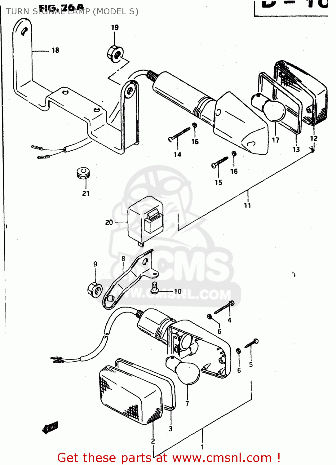 TURN SIGNAL LAMP (MODEL S) DR650RE 1994 (R) (E02 E04 E17 E18)
