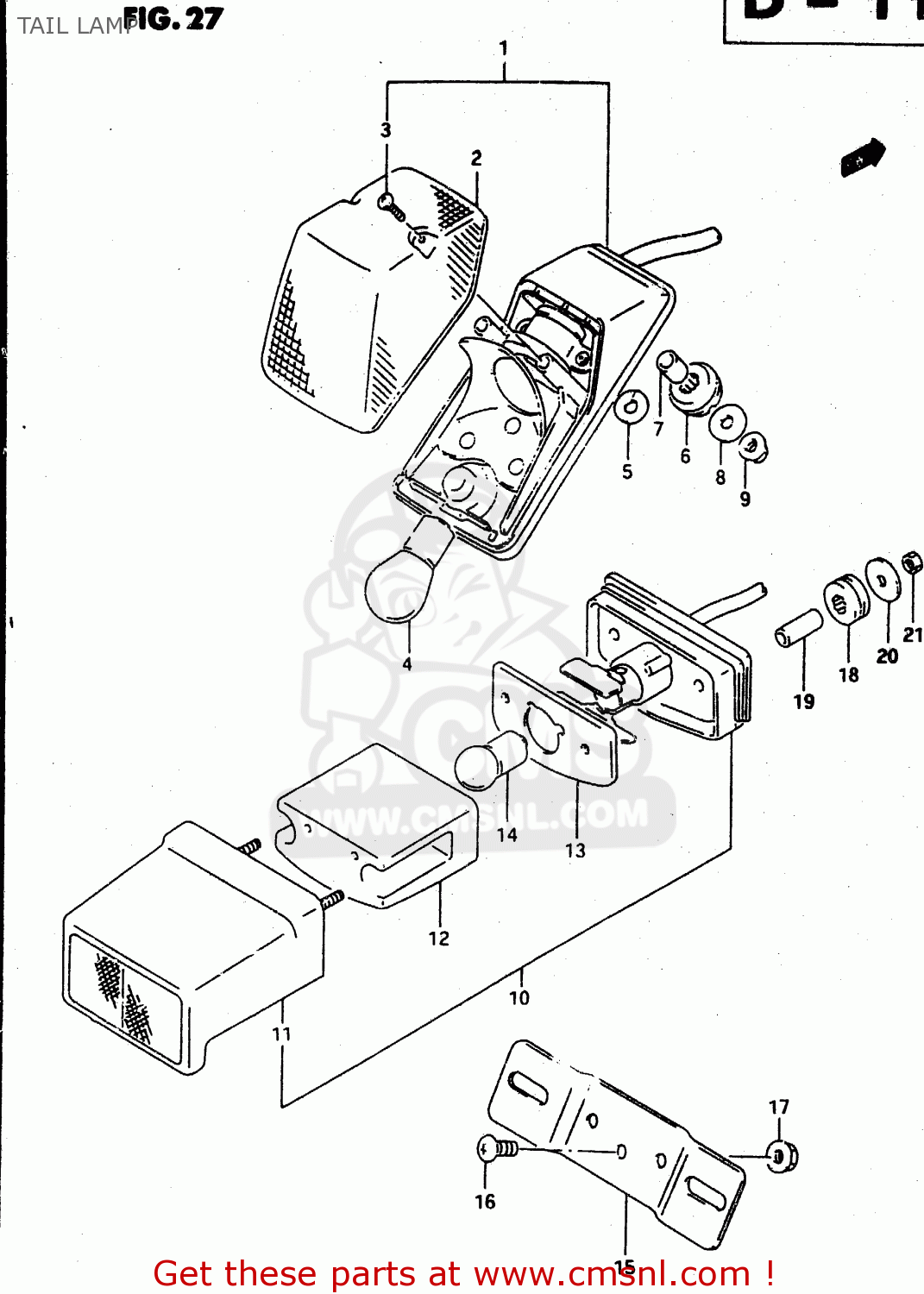 TAIL LAMP DR650RE 1994 (R) (E02 E04 E17 E18)