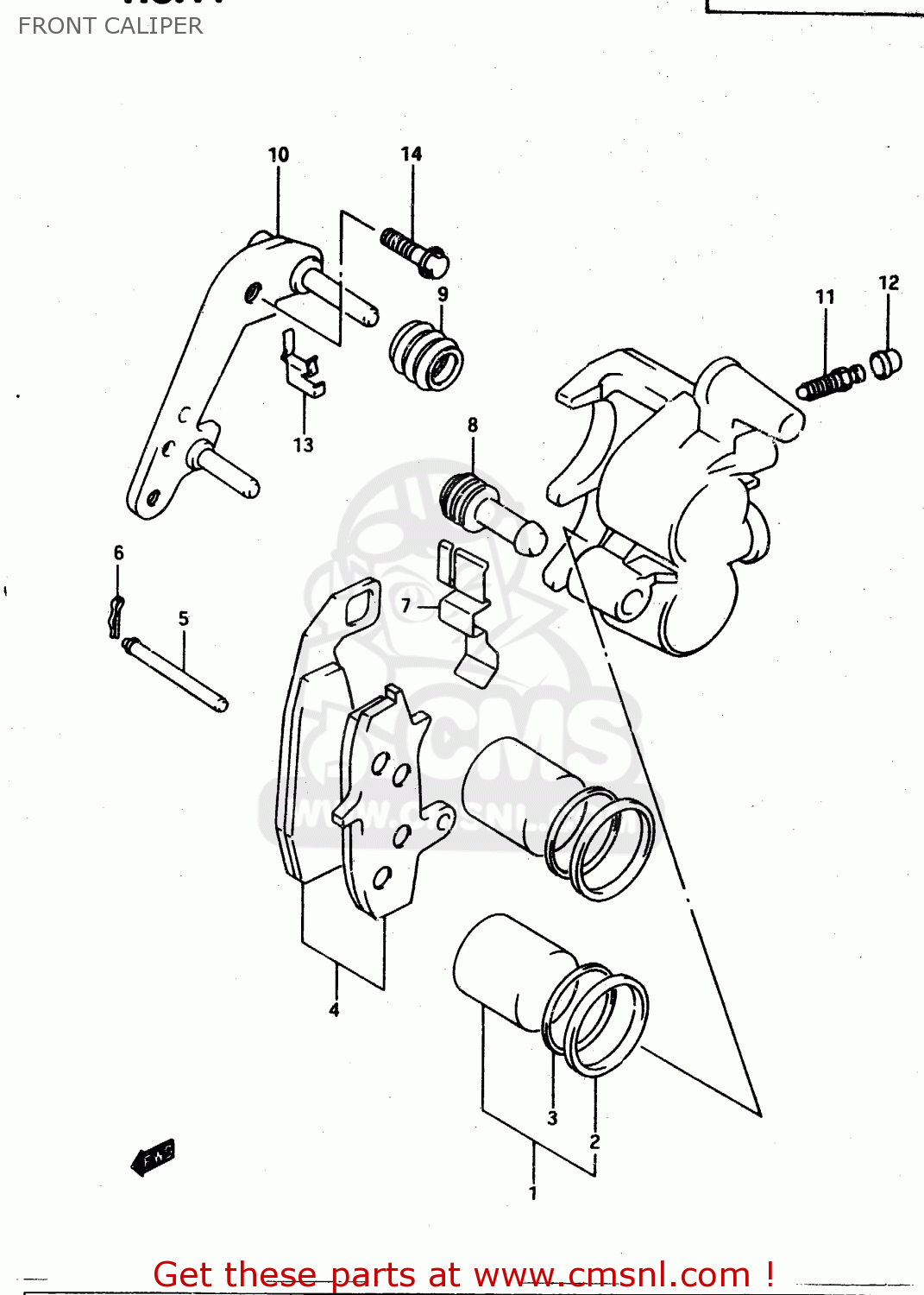 FRONT CALIPER DR650RE 1994 (R) (E02 E04 E17 E18)