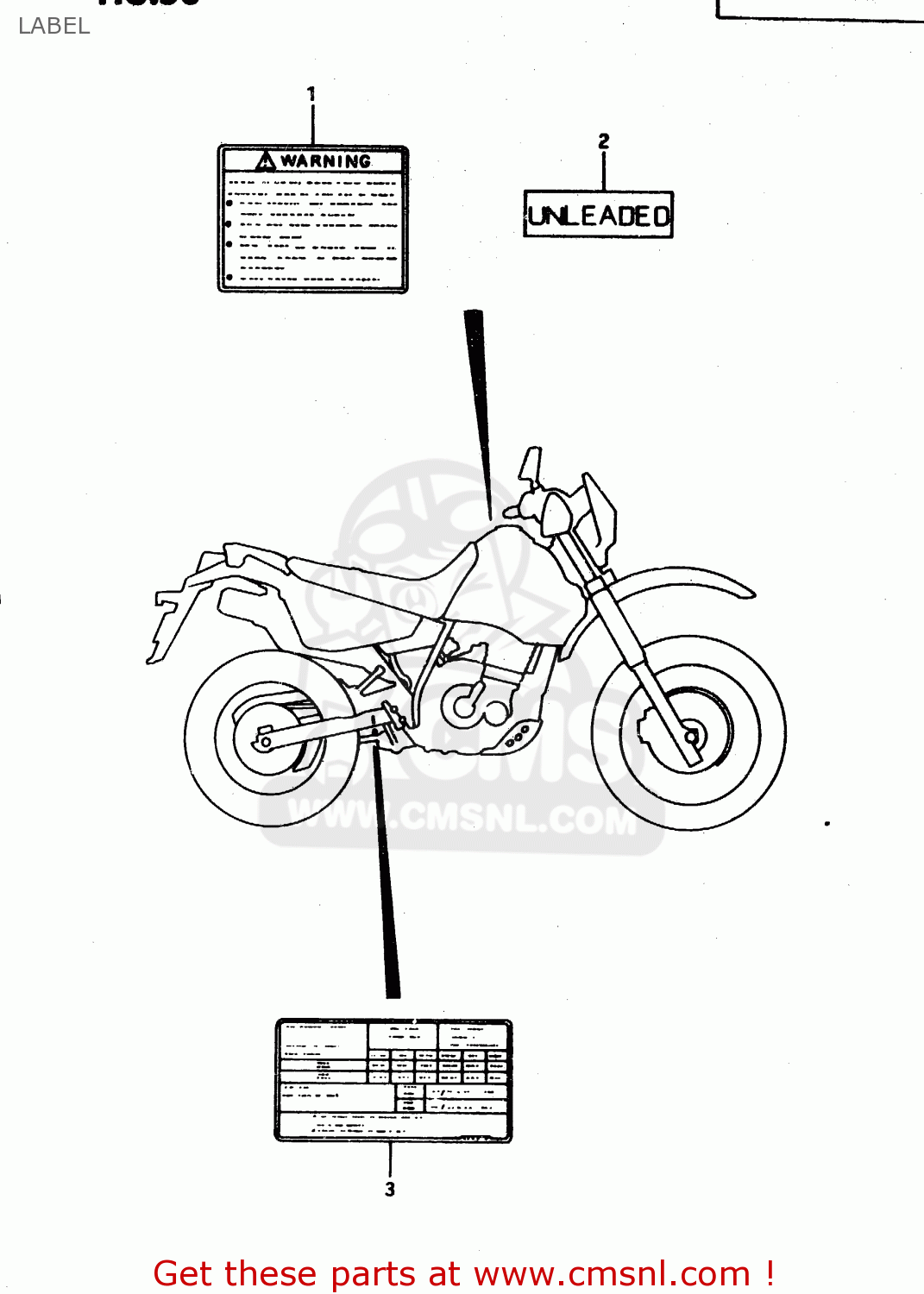 LABEL DR650RE 1994 (R) (E02 E04 E17 E18)