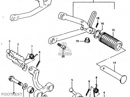 FOOTREST - DR650RE 1994 (R) (E02 E04 E17 E18)