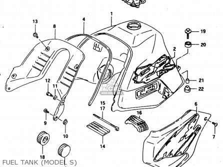 FUEL TANK (MODEL S) - DR650RE 1994 (R) (E02 E04 E17 E18)