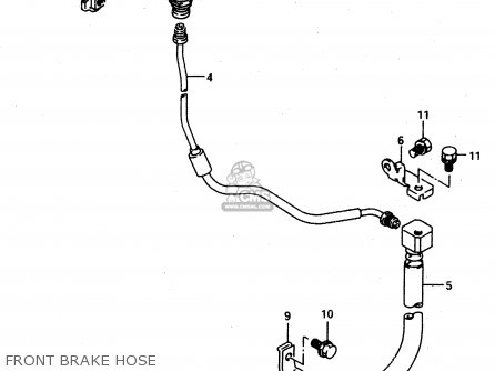 FRONT BRAKE HOSE - DR650RE 1994 (R) (E02 E04 E17 E18)