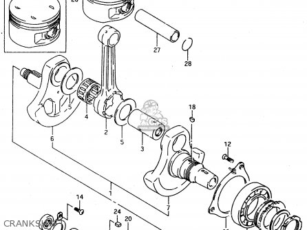 CRANKSHAFT - DR650RE 1994 (R) (E02 E04 E17 E18)
