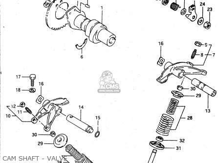 CAM SHAFT - VALVE - DR650RE 1994 (R) (E02 E04 E17 E18)