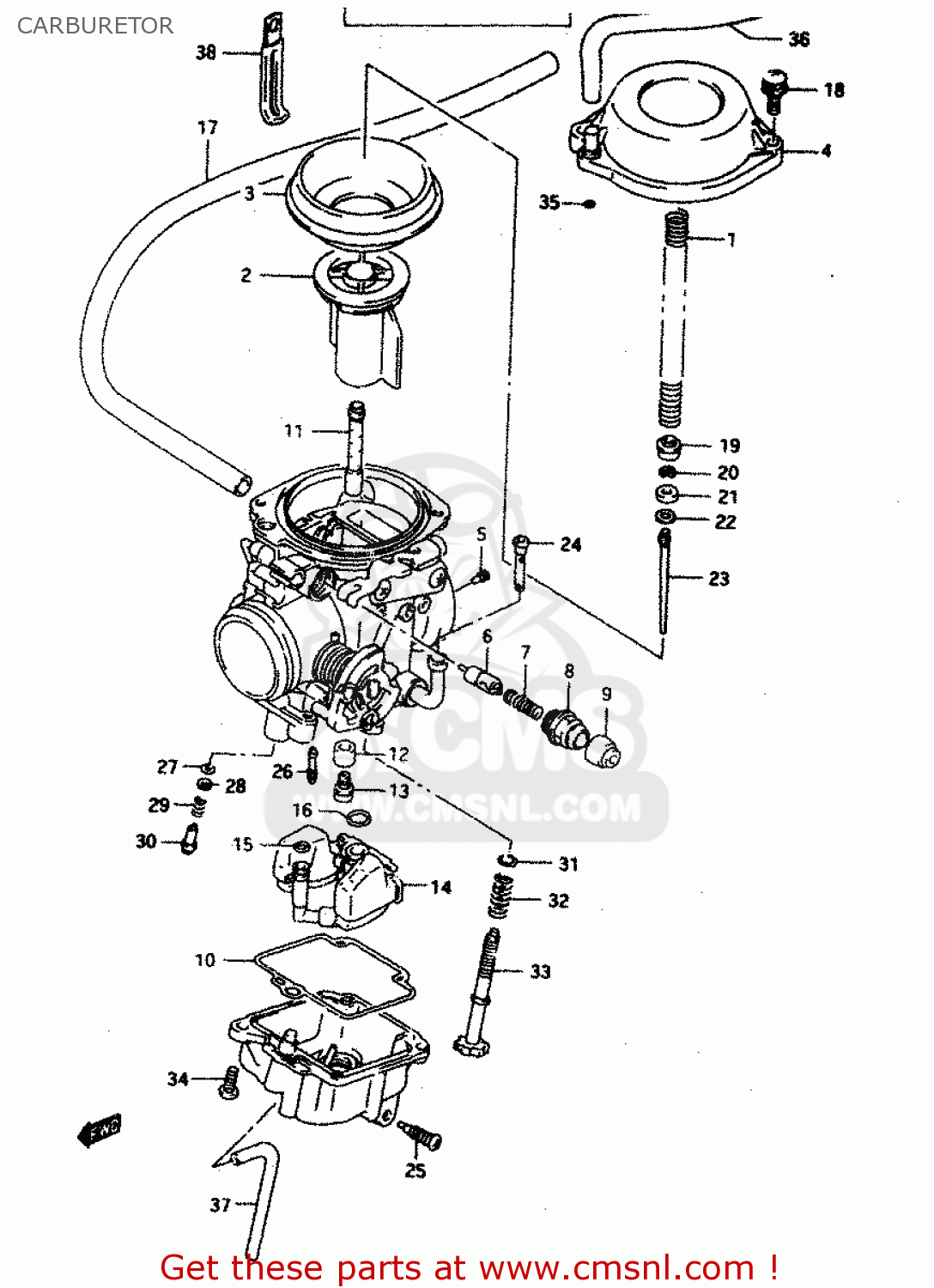 CARBURETOR DR650RE 1995 (S) (E02 E04 E18)