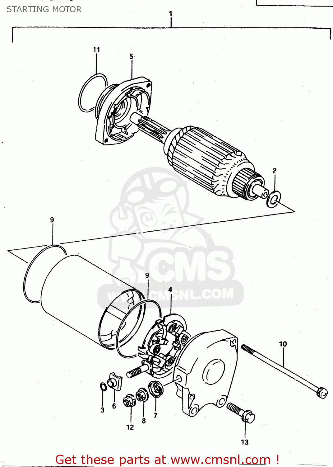 STARTING MOTOR DR650RE 1995 (S) (E02 E04 E18)