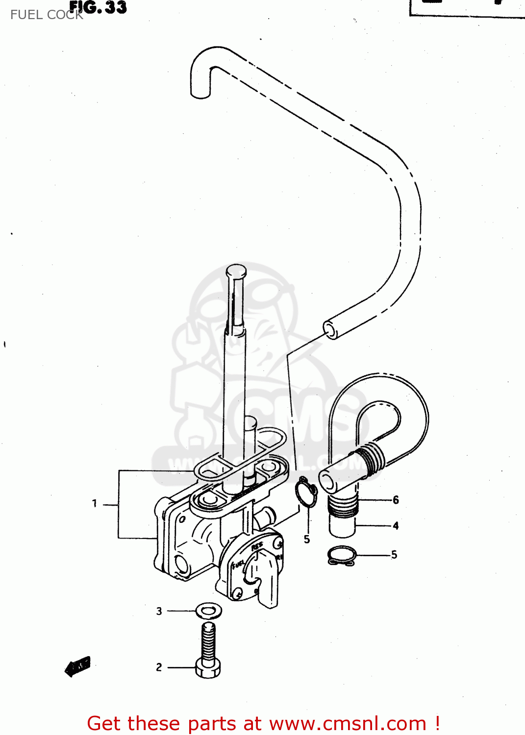 FUEL COCK DR650RE 1995 (S) (E02 E04 E18)