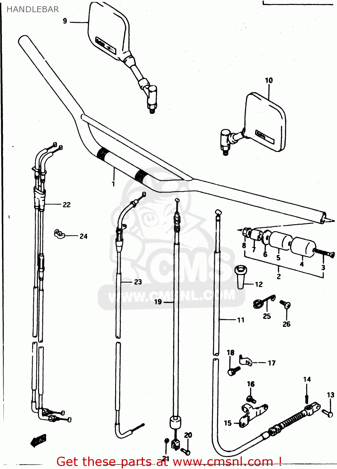 HANDLEBAR DR650RE 1995 (S) (E02 E04 E18)
