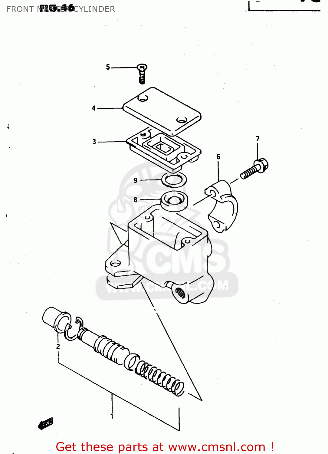 FRONT MASTER CYLINDER DR650RE 1995 (S) (E02 E04 E18)