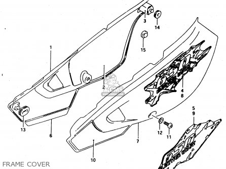FRAME COVER - DR650RE 1995 (S) (E02 E04 E18)