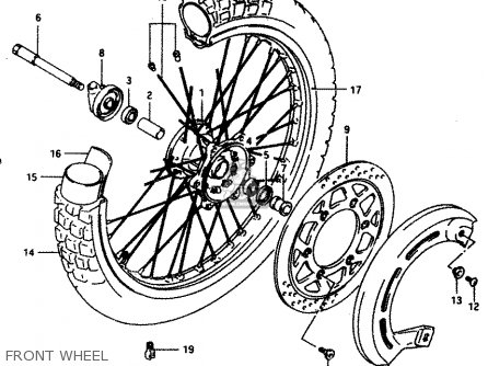 FRONT WHEEL - DR650RE 1995 (S) (E02 E04 E18)