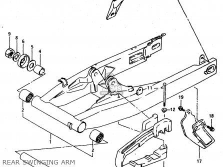 REAR SWINGING ARM - DR650RE 1995 (S) (E02 E04 E18)